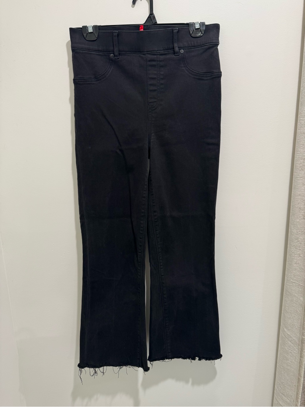 Spanx Black Cropped Flare Jeans Size Medium